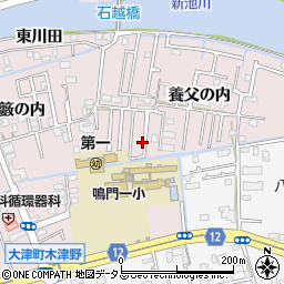 徳島県鳴門市大津町木津野養父の内6周辺の地図