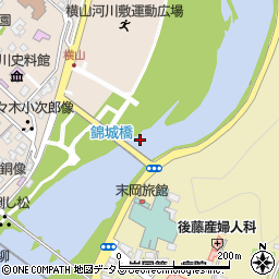 錦城橋周辺の地図