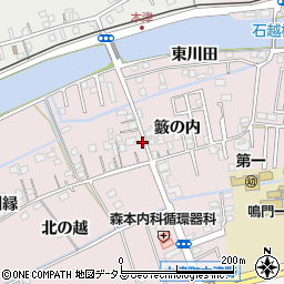 徳島県鳴門市大津町木津野籔の内24周辺の地図