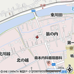 徳島県鳴門市大津町木津野籔の内16周辺の地図