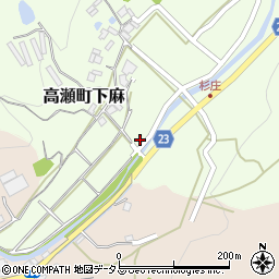 香川県三豊市高瀬町下麻643周辺の地図