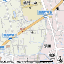 徳島県鳴門市撫養町斎田東発周辺の地図