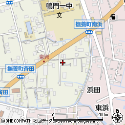徳島県鳴門市撫養町斎田（東発）周辺の地図