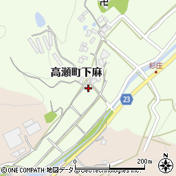 香川県三豊市高瀬町下麻631周辺の地図