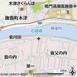 徳島県鳴門市大津町木津野養父の内40-3周辺の地図