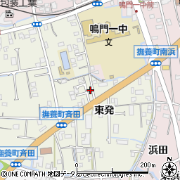 徳島県鳴門市撫養町斎田東発42周辺の地図