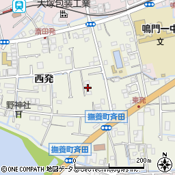 徳島県鳴門市撫養町斎田西発27周辺の地図