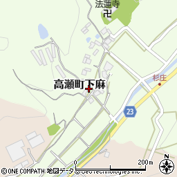 香川県三豊市高瀬町下麻563周辺の地図