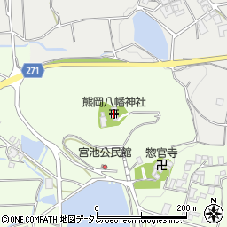 熊岡八幡神社周辺の地図