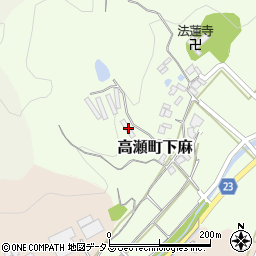 香川県三豊市高瀬町下麻574周辺の地図