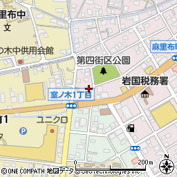 三福輪業　麻里布町店周辺の地図