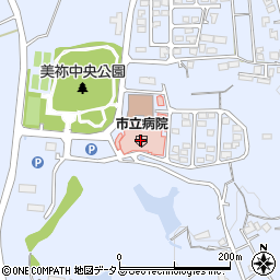 美祢市立病院周辺の地図