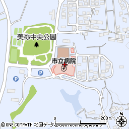 美祢市立病院周辺の地図