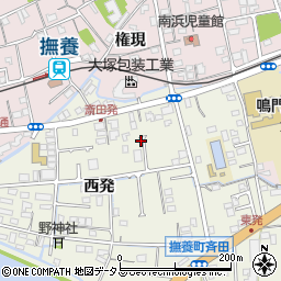 徳島県鳴門市撫養町斎田西発12周辺の地図