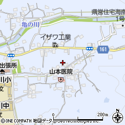和歌山県海南市且来周辺の地図