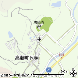 香川県三豊市高瀬町下麻551周辺の地図