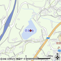 菅原池周辺の地図