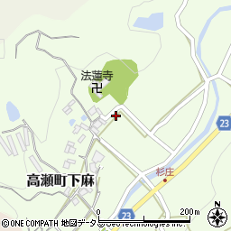 香川県三豊市高瀬町下麻539周辺の地図