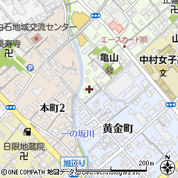 山口県山口市道場門前2丁目11周辺の地図