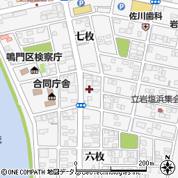 徳島県鳴門市撫養町立岩七枚145周辺の地図