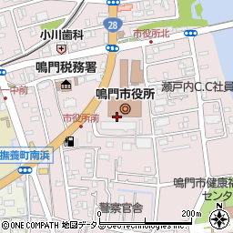 鳴門市役所　企画総務部市政記者室周辺の地図