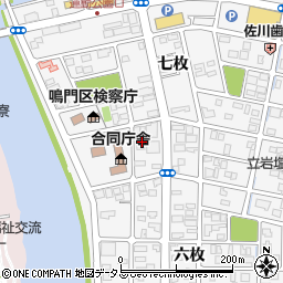 徳島県鳴門市撫養町立岩七枚135-1周辺の地図