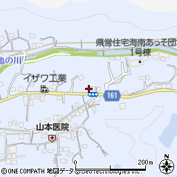 和歌山県海南市且来349周辺の地図