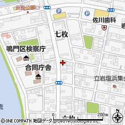 徳島県鳴門市撫養町立岩七枚147周辺の地図