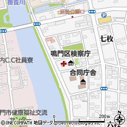 徳島県鳴門市撫養町立岩七枚115周辺の地図