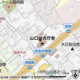 山口県山口市神田町周辺の地図