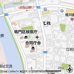 徳島県鳴門市撫養町立岩七枚89周辺の地図