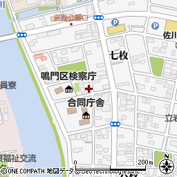 徳島県鳴門市撫養町立岩七枚123周辺の地図
