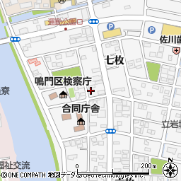 徳島県鳴門市撫養町立岩七枚90周辺の地図