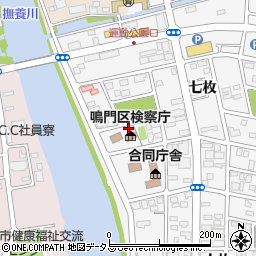 徳島県鳴門市撫養町立岩七枚117周辺の地図