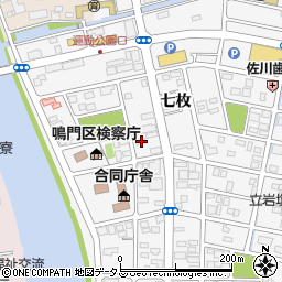 徳島県鳴門市撫養町立岩七枚91周辺の地図