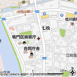 徳島県鳴門市撫養町立岩七枚84周辺の地図