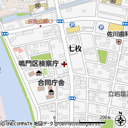 徳島県鳴門市撫養町立岩七枚83周辺の地図