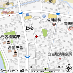 徳島県鳴門市撫養町立岩七枚203周辺の地図