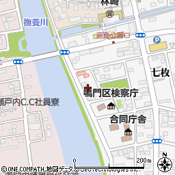 徳島県鳴門市撫養町立岩七枚113-3周辺の地図