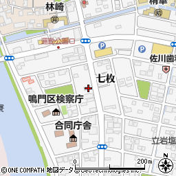 徳島県鳴門市撫養町立岩七枚81周辺の地図