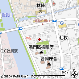 徳島県鳴門市撫養町立岩七枚102-2周辺の地図
