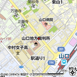 山口県山口市駅通り周辺の地図
