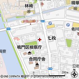 徳島県鳴門市撫養町立岩七枚94周辺の地図