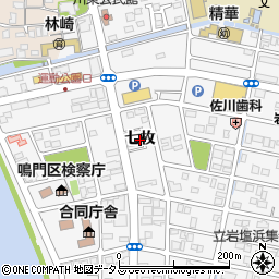 徳島県鳴門市撫養町立岩（七枚）周辺の地図