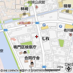 徳島県鳴門市撫養町立岩七枚73周辺の地図