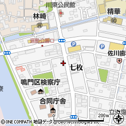 徳島県鳴門市撫養町立岩七枚74周辺の地図