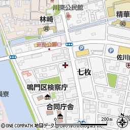 徳島県鳴門市撫養町立岩七枚67-3周辺の地図