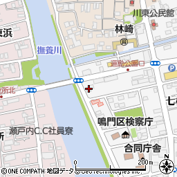 徳島県鳴門市撫養町立岩七枚61周辺の地図