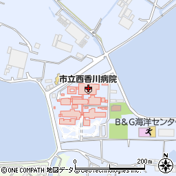 三豊市立西香川病院周辺の地図