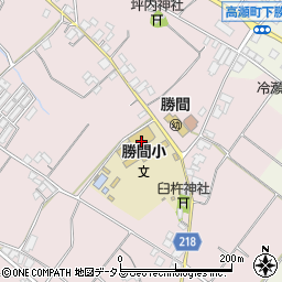 三豊市立勝間小学校周辺の地図